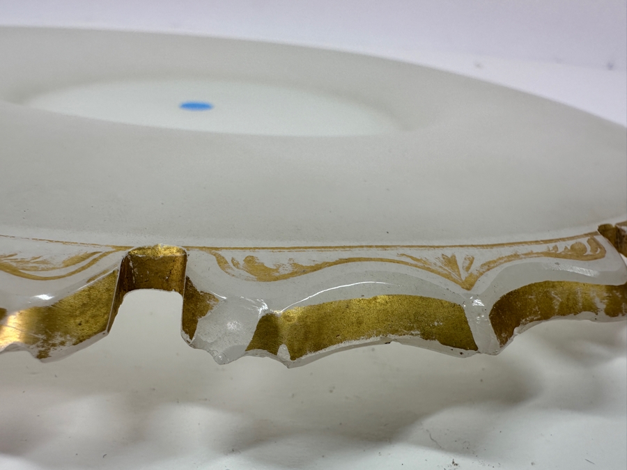 Antique Opaline Glass: White Biedermeier Pear Shaped Punch Bowl With Underplate Chips In Underplate 12'W X 14'H [Photo 20]
