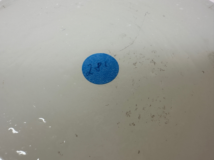 Antique Opaline Glass: White Biedermeier Pear Shaped Punch Bowl With Underplate Chips In Underplate 12'W X 14'H [Photo 13]