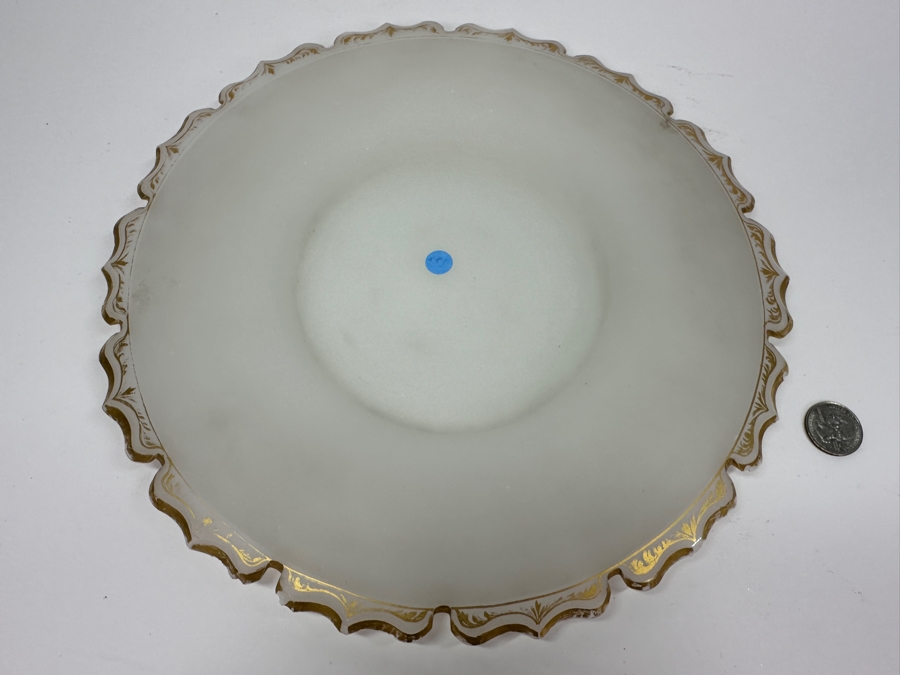 Antique Opaline Glass: White Biedermeier Pear Shaped Punch Bowl With Underplate Chips In Underplate 12'W X 14'H [Photo 16]