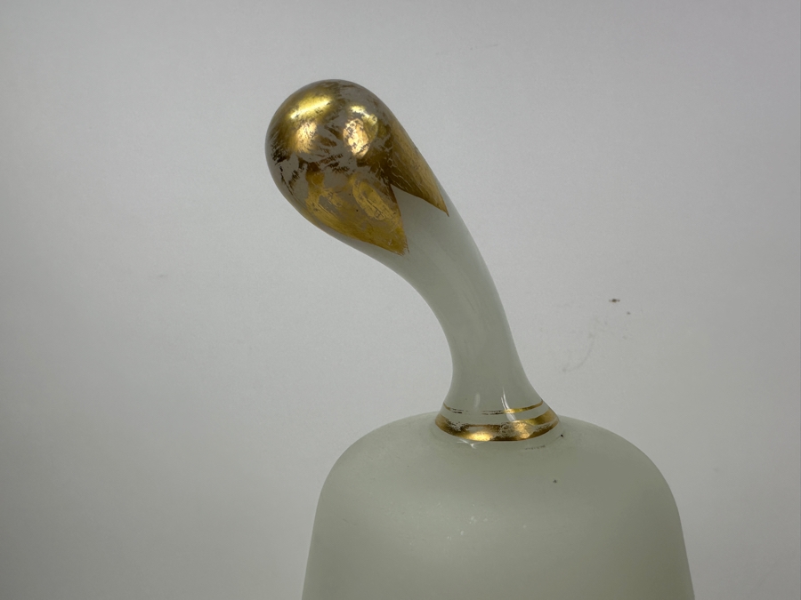 Antique Opaline Glass: White Biedermeier Pear Shaped Punch Bowl With Underplate Chips In Underplate 12'W X 14'H [Photo 5]