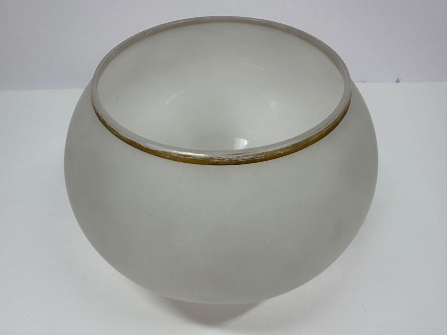 Antique Opaline Glass: White Biedermeier Pear Shaped Punch Bowl With Underplate Chips In Underplate 12'W X 14'H [Photo 12]