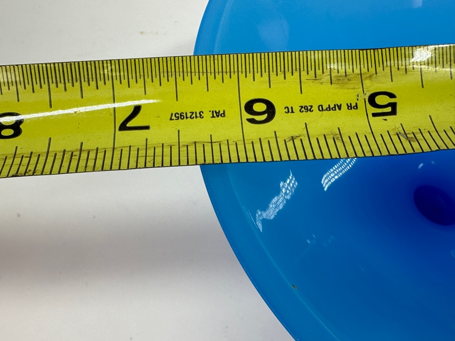 Vintage 1940 Opaline Glass: Blue Footed Bowl 6.5'W X 3.25'H Appraised $55 [Photo 10]