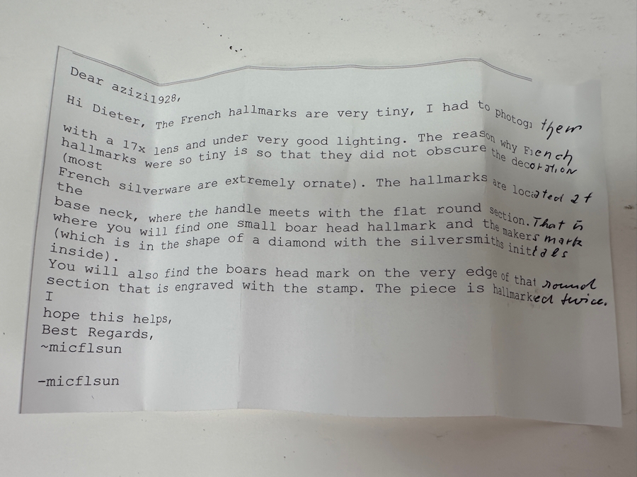 Antique Hallmarked Sterling Silver Wax Seal Or Sceau With Box 3'L [Photo 9]