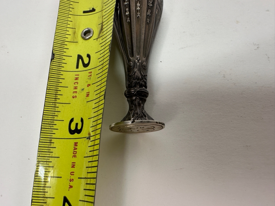 Antique Hallmarked Sterling Silver Wax Seal Or Sceau With Box 3'L [Photo 7]