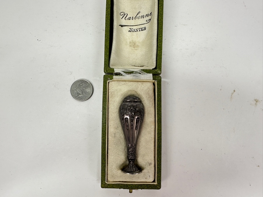 Antique Hallmarked Sterling Silver Wax Seal Or Sceau With Box 3'L [Photo 3]