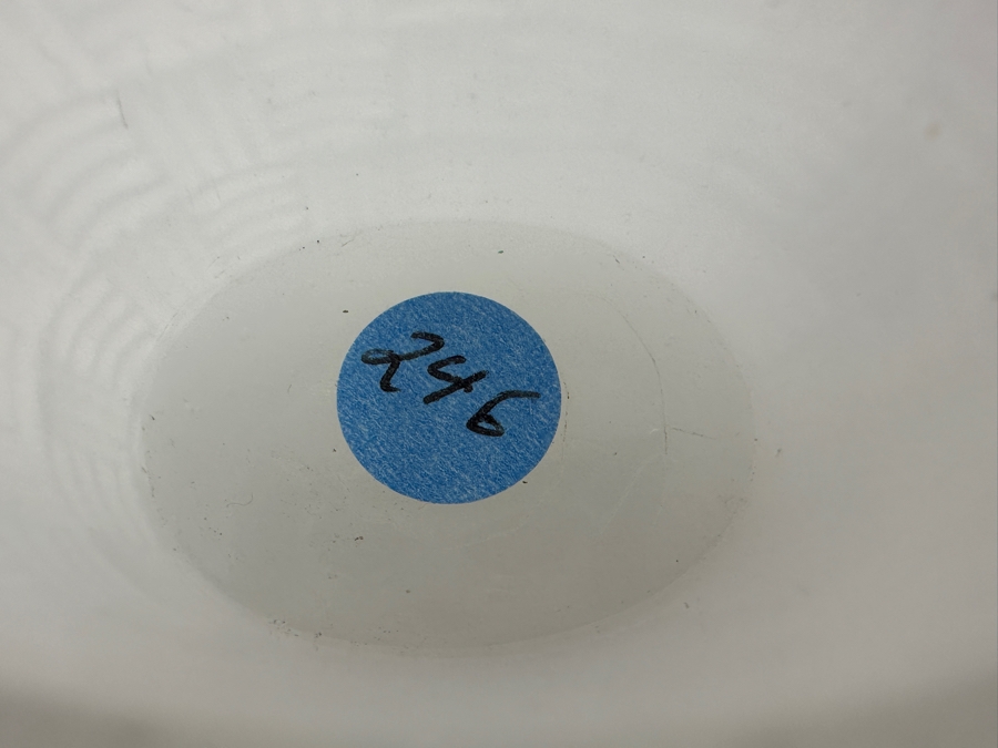 Antique Opaline Glass: Small White Hat Box With Brass Ornamentation Chip In Top 2'H Client Paid $163 [Photo 8]