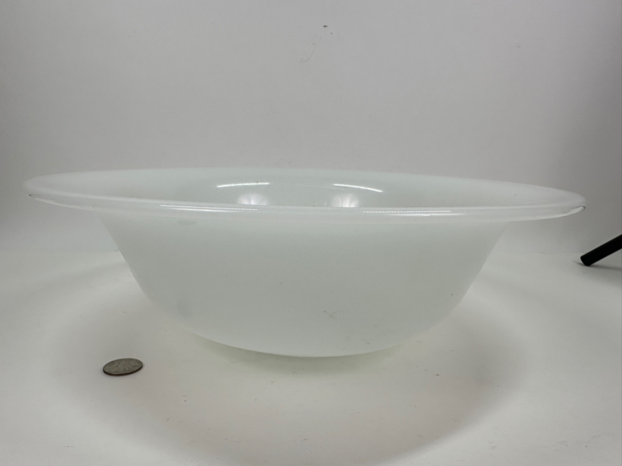 Antique Opaline Glass: Large White Bowl 15'W X 4.5'H Appraised $450 [Photo 6]