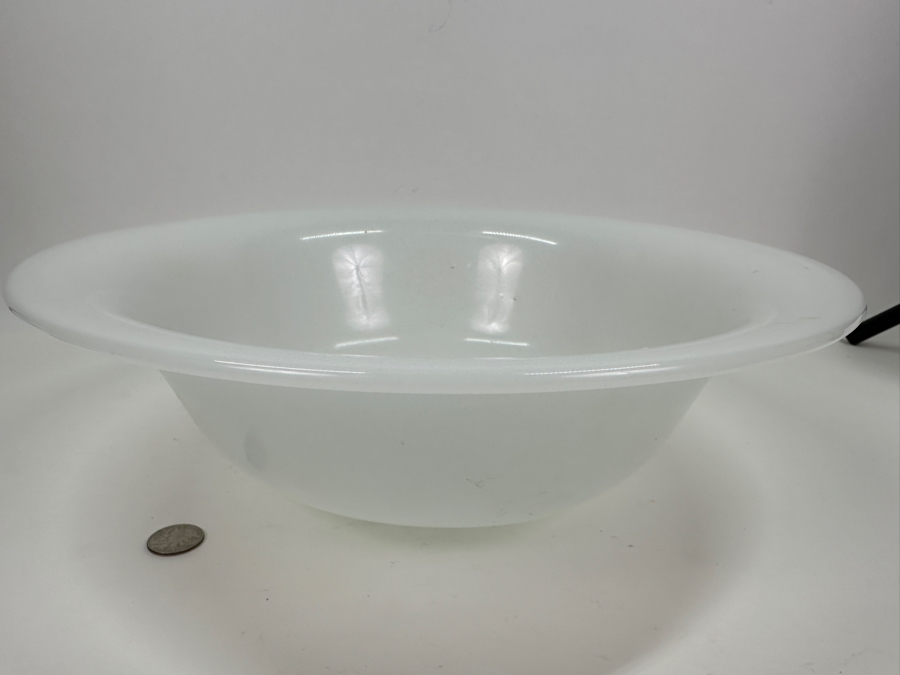 Antique Opaline Glass: Large White Bowl 15'W X 4.5'H Appraised $450 [Photo 7]