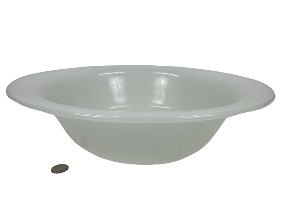 Antique Opaline Glass: Large White Bowl 15'W X 4.5'H Appraised $450 [Photo 2]