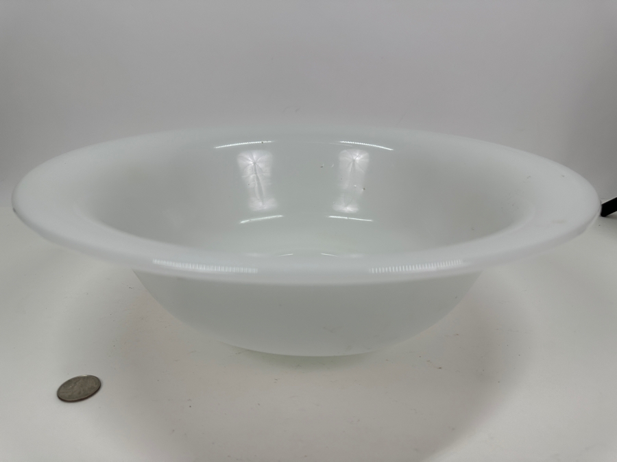 Antique Opaline Glass: Large White Bowl 15'W X 4.5'H Appraised $450 [Photo 5]
