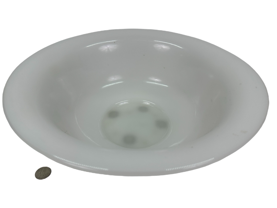 Antique Opaline Glass: Large White Bowl 15'W X 4.5'H Appraised $450 [Photo 1]