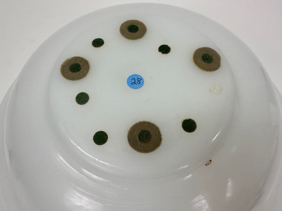 Antique Opaline Glass: Large White Bowl 15'W X 4.5'H Appraised $450 [Photo 9]