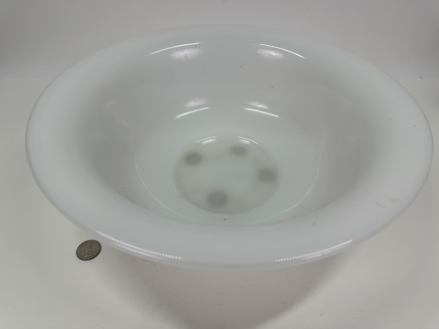 Antique Opaline Glass: Large White Bowl 15'W X 4.5'H Appraised $450 [Photo 4]