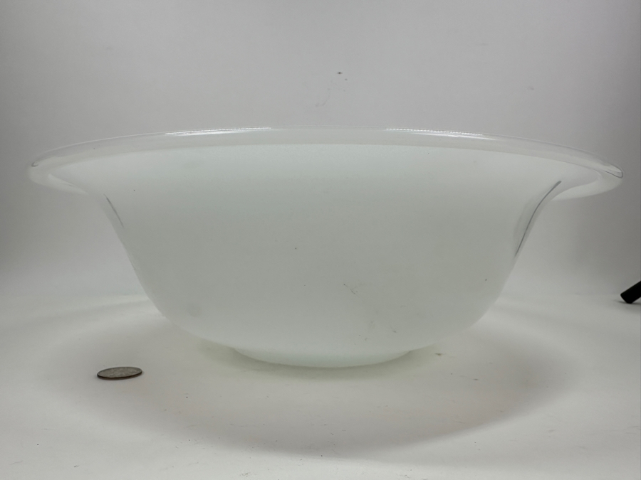 Antique Opaline Glass: Large White Bowl 15'W X 4.5'H Appraised $450 [Photo 8]