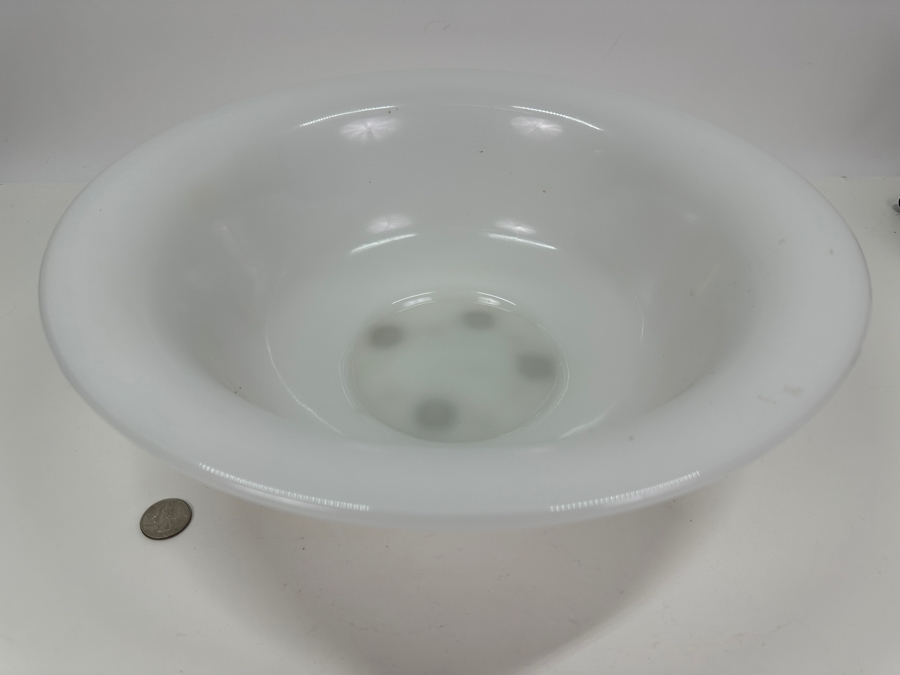 Antique Opaline Glass: Large White Bowl 15'W X 4.5'H Appraised $450 [Photo 3]