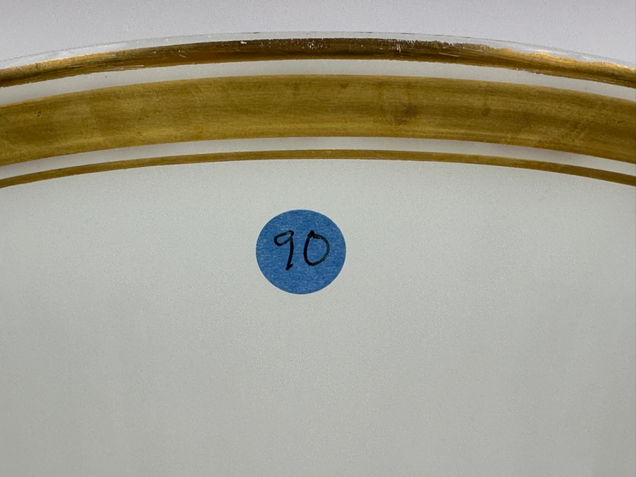 Antique Opaline Glass: Very Tall White & Gold Chalice 16'H Chips In Base Appraised $275 [Photo 9]