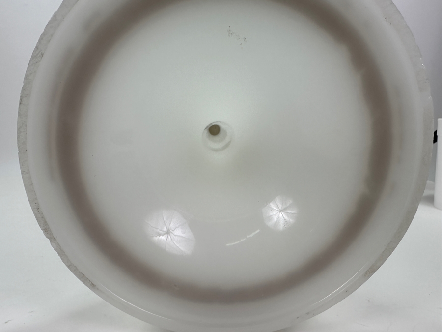 Antique Opaline Glass: Very Tall White & Gold Chalice 16'H Chips In Base Appraised $275 [Photo 10]