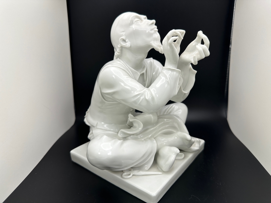 Meissen (Germany) White Porcelain 'The Tailor' Schneider Figurine By Alexander Struck 7W X 7D X 7.5H Retails $2,680 [Photo 2]