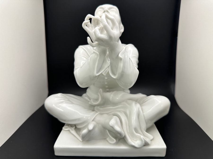 Meissen (Germany) White Porcelain 'The Tailor' Schneider Figurine By Alexander Struck 7W X 7D X 7.5H Retails $2,680 [Photo 3]