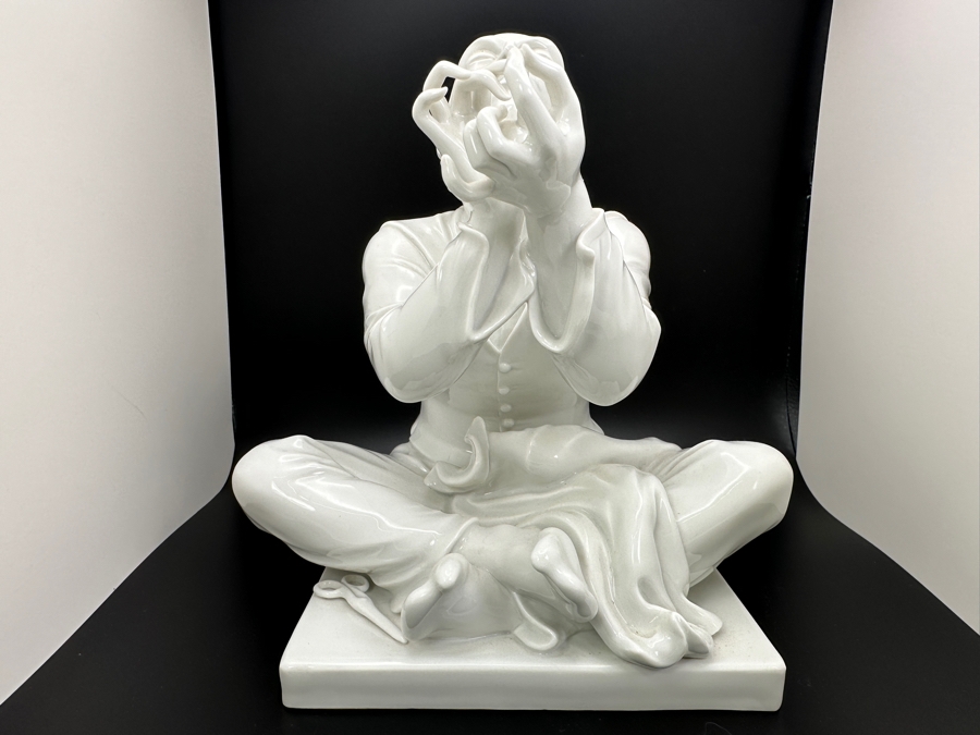 Meissen (Germany) White Porcelain 'The Tailor' Schneider Figurine By Alexander Struck 7W X 7D X 7.5H Retails $2,680 [Photo 4]