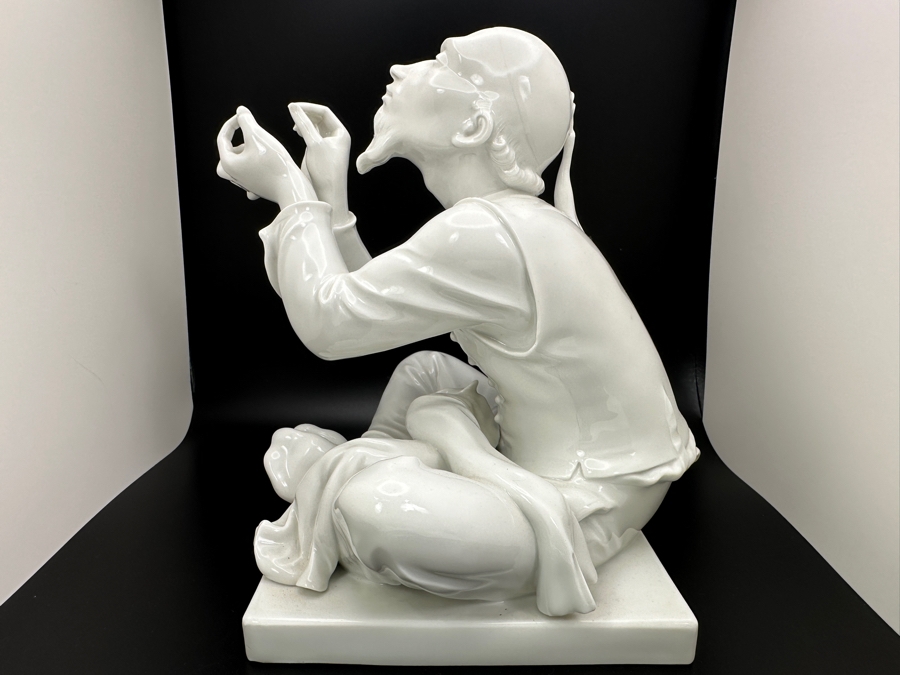 Meissen (Germany) White Porcelain 'The Tailor' Schneider Figurine By Alexander Struck 7W X 7D X 7.5H Retails $2,680 [Photo 5]