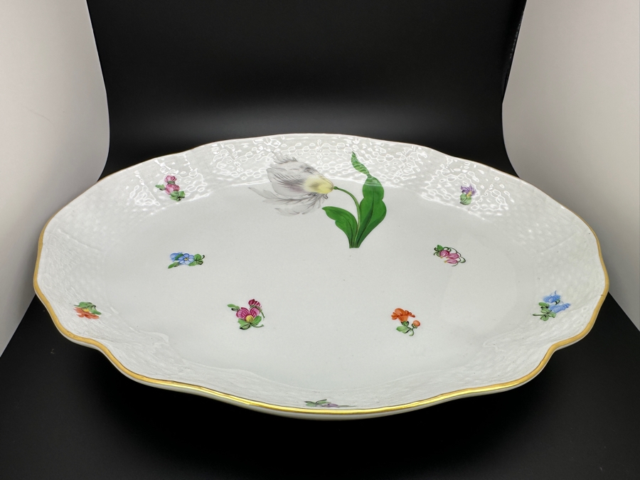 Hand Painted Herend Hungary Oval Platter 10.5 X 8.25 [Photo 4]