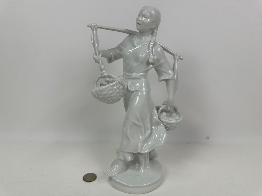 Meissen (Germany) White Porcelain 'Korean Woman' Figurine By Gerhard Bochmann 11.5H Retails $2,060 [Photo 2]