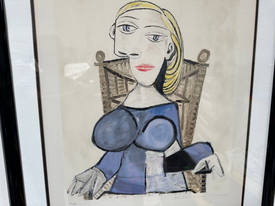 Pablo Picasso (1881-1973) Femme Blonde Au Fauteuil D'Osier Lithograph On Arches Paper Limited And Numbered 221 Of 500 Hand Signed By Marina Picasso (Approved By The Heirs Of Pablo Picasso) 20.5 X 27 Framed 28.5 X 34 [Photo 3]