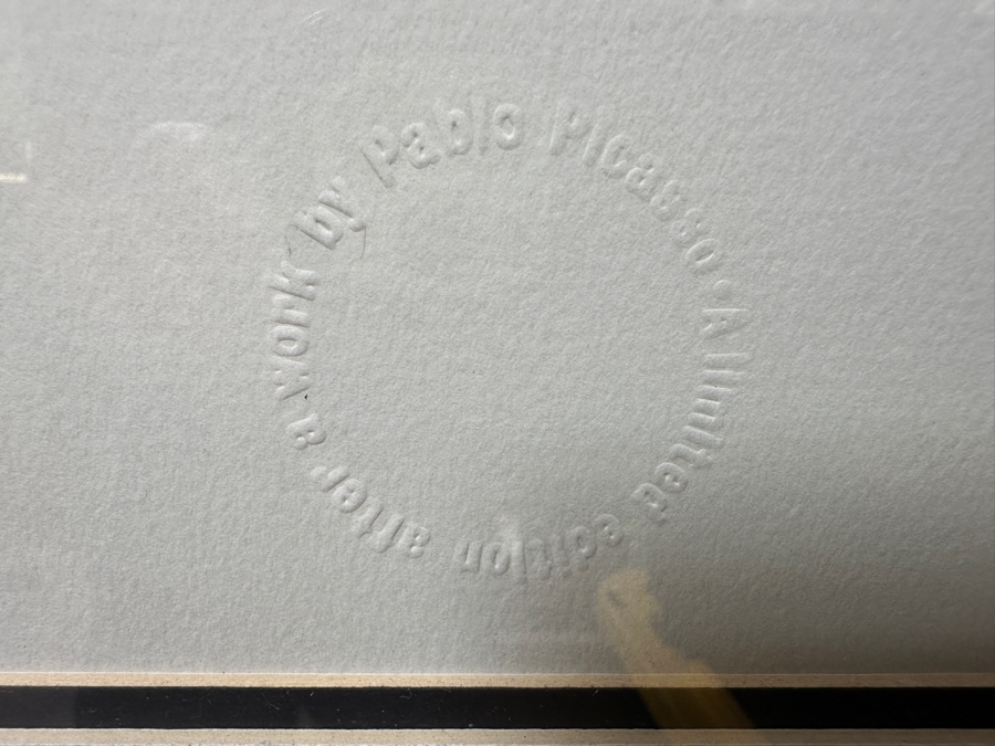 Pablo Picasso (1881-1973) Femme Blonde Au Fauteuil D'Osier Lithograph On Arches Paper Limited And Numbered 221 Of 500 Hand Signed By Marina Picasso (Approved By The Heirs Of Pablo Picasso) 20.5 X 27 Framed 28.5 X 34 [Photo 8]