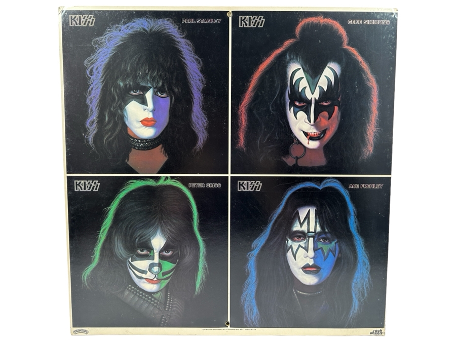 Vintage 1978 KISS Casablanca Records Record Store Promotional Cardboard Poster Double-Sided 23 X 23 [Photo 10]