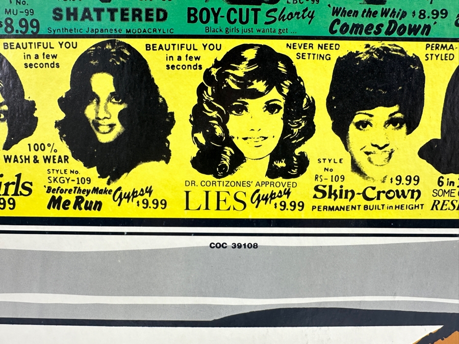 Vintage Rolling Stones Some Girls Record Store Promotional Cardboard Poster 28.5 X 26 [Photo 3]