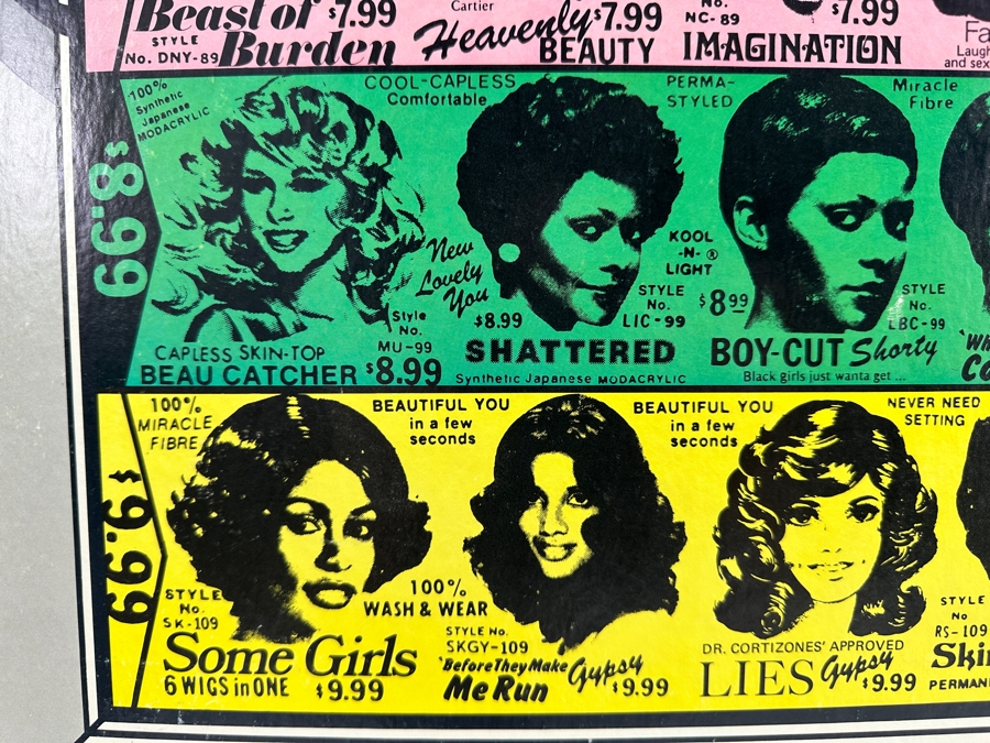 Vintage Rolling Stones Some Girls Record Store Promotional Cardboard Poster 28.5 X 26 [Photo 5]