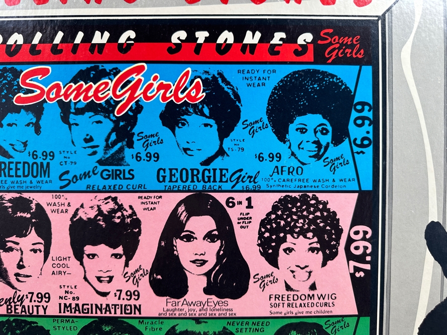 Vintage Rolling Stones Some Girls Record Store Promotional Cardboard Poster 28.5 X 26 [Photo 7]
