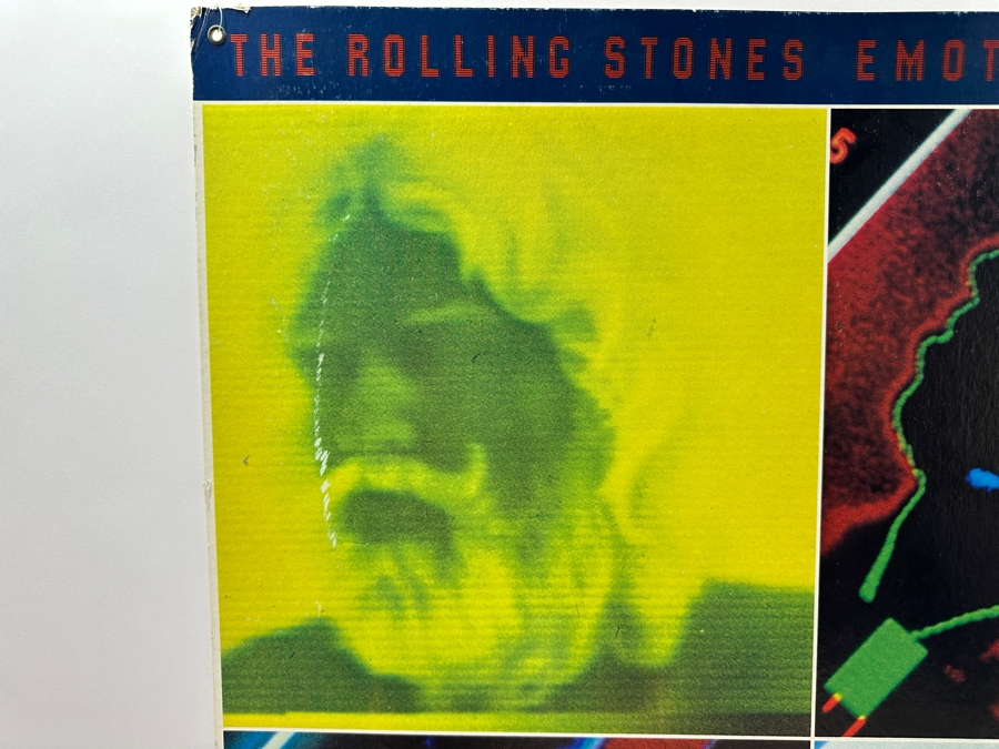 Vintage Rolling Stones Emotional Rescue Record Store Promotional Cardboard Poster 24 X 26.5	 [Photo 2]