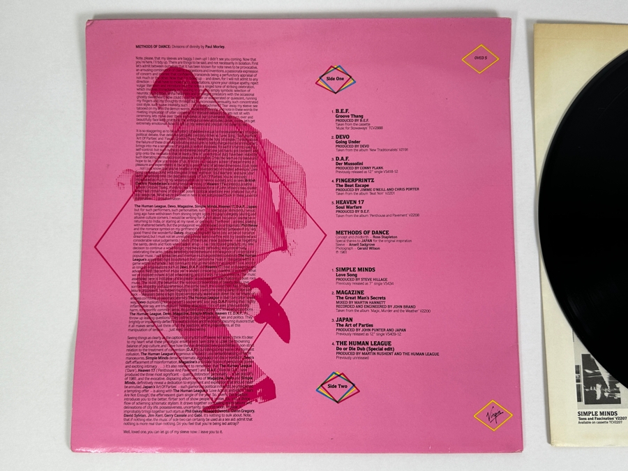 Various Artists - Methods Of Dance Virgin Records OVED 5 Vinyl Record UK Import [Photo 4]