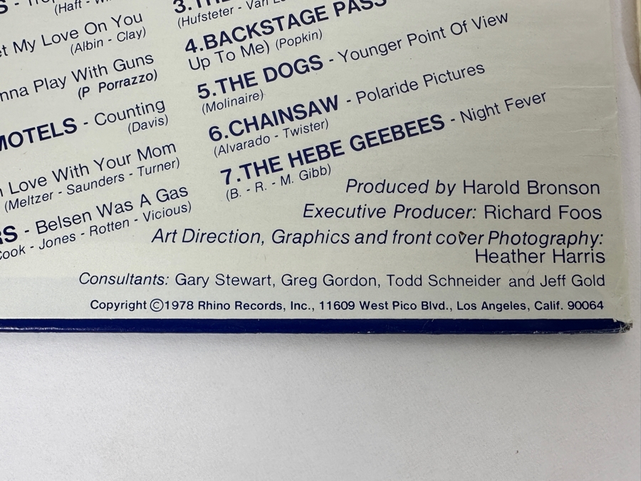 Various Artists - Saturday Night Pogo Rhino Records RNLP 003 Vinyl Record 1978 [Photo 11]