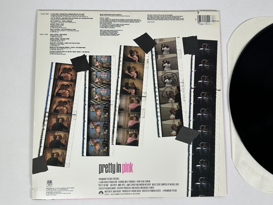 Various Artists - Pretty in Pink Original Motion Picture Soundtrack A&M Records SP-5113 Vinyl Record 1986 [Photo 4]