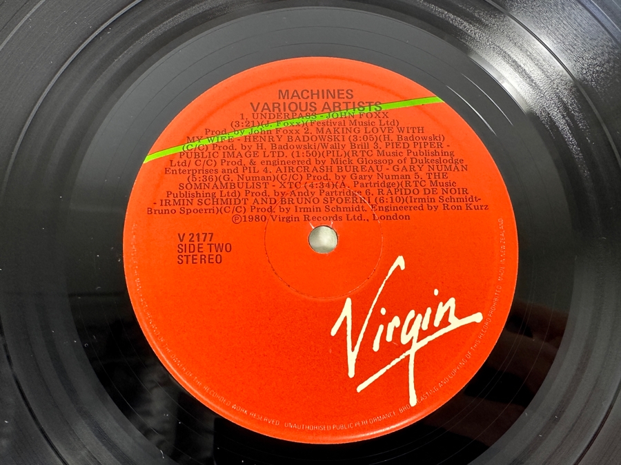 Various Artists - Machines Virgin Records V 2177 Vinyl Record 1980 [Photo 9]