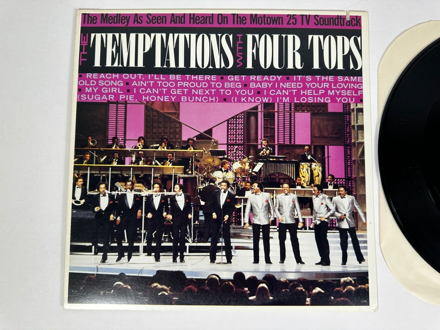 The Temptations with Four Tops Medley / The Jackson 5 Medley - Motown Records 4510MG Vinyl Record 1983 [Photo 7]