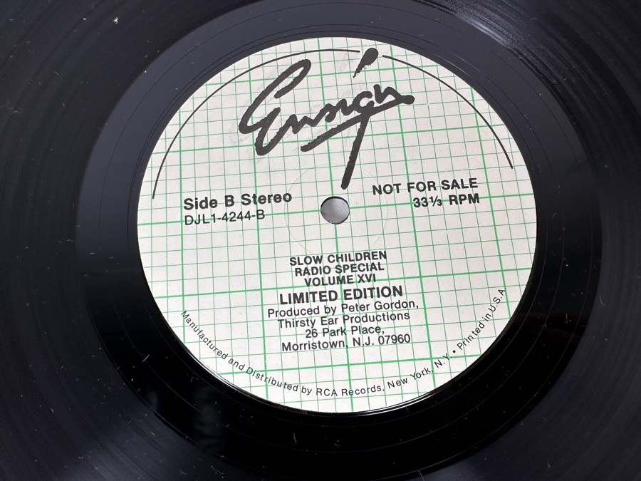Slow Children Radio Special RCA Records DJL1-4244-A Limited Edition Vinyl Record 1982 [Photo 9]