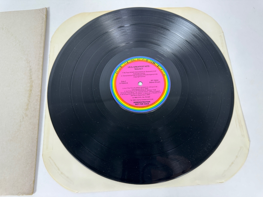 Various Artists - I.R.S. Greatest Hits Volume 1 I.R.S. Records SP 70950 Vinyl Record 1980 Promo Copy [Photo 4]
