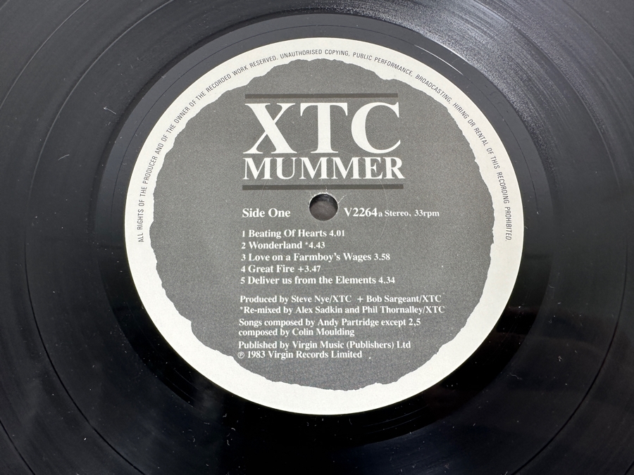 XTC - Mummer Virgin Records V2264 Vinyl Record 1983 [Photo 5]