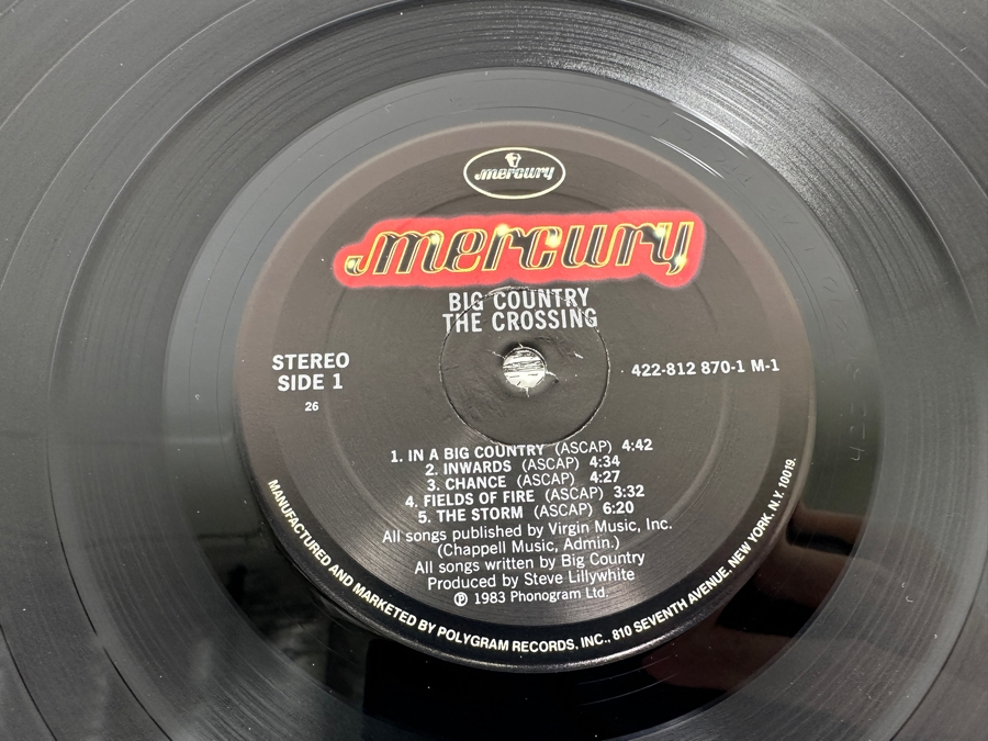 Big Country - The Crossing Mercury Records 812 870-1 M-1 Vinyl Record 1983 Promo Copy [Photo 6]