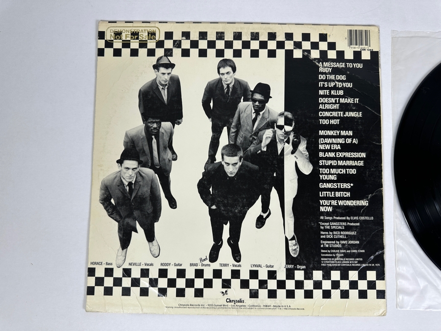 The Specials - The Specials Chrysalis Records CHR-1265-AS Vinyl Record 1980 Promo Copy [Photo 5]