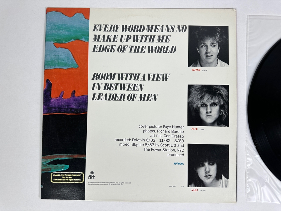 Let’s Active - Afoot I.R.S. Records ILP 25624 Vinyl Records 1983 Promo Copy [Photo 4]