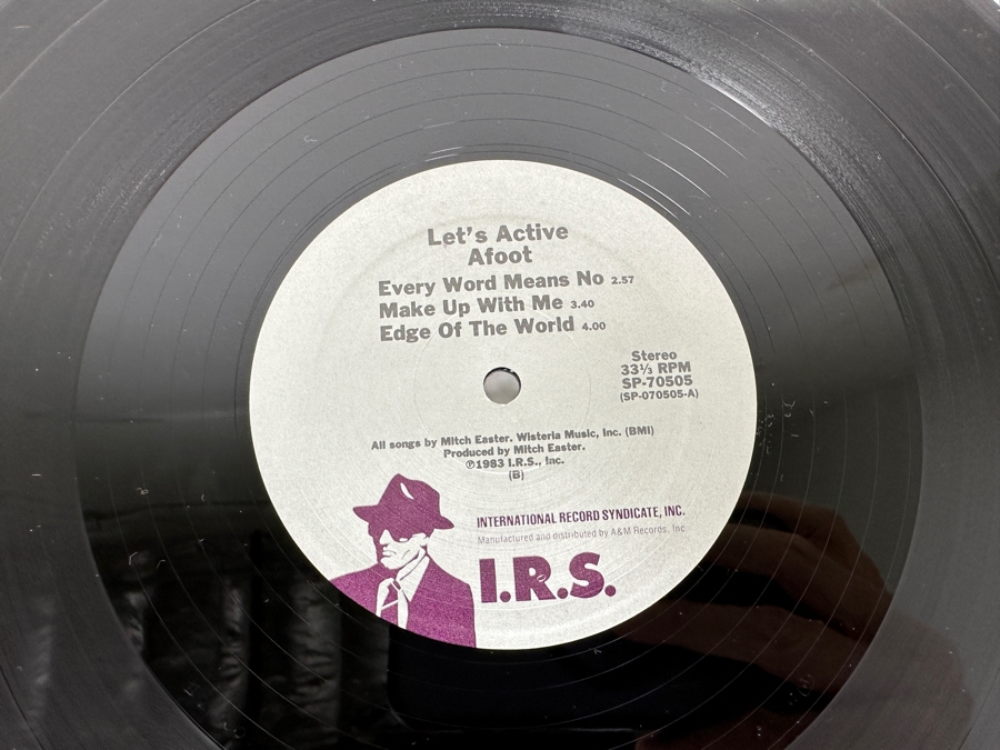 Let’s Active - Afoot I.R.S. Records ILP 25624 Vinyl Records 1983 Promo Copy [Photo 7]