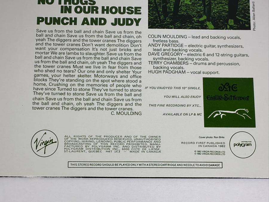 Limited Edition XTC - Ball and Chain Virgin Records VSX 1144 Vinyl Record 1982 [Photo 7]