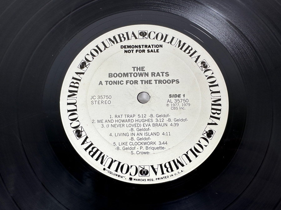 The Boomtown Rats - A Tonic For the Troops Columbia Records JC 35750 Vinyl Record 1979 Promo Copy [Photo 4]