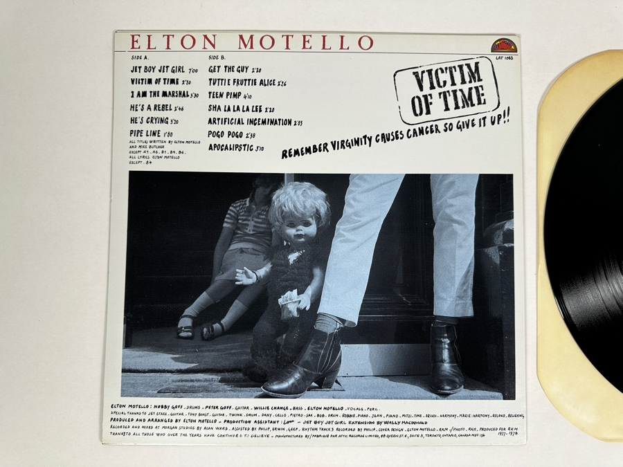 Elton Morello - Victim of Time Attic Records LAT 1063 Vinyl Record 1979 Canadian Import [Photo 3]