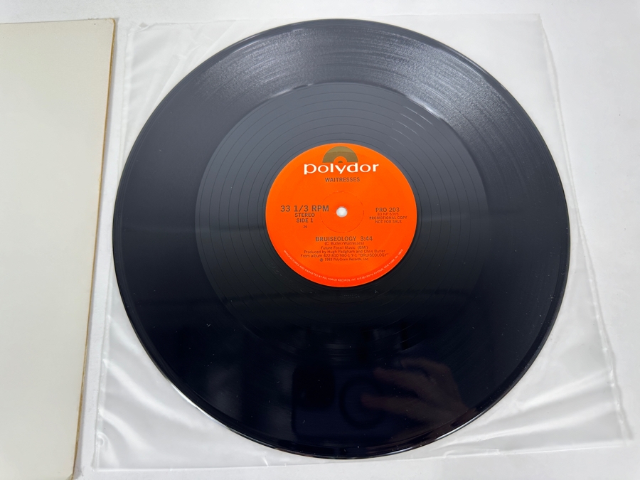 Waitresses - Bruiseology / Make the Weather Polydor Records Pro 203 Vinyl Record 1983 Promo Copy [Photo 3]